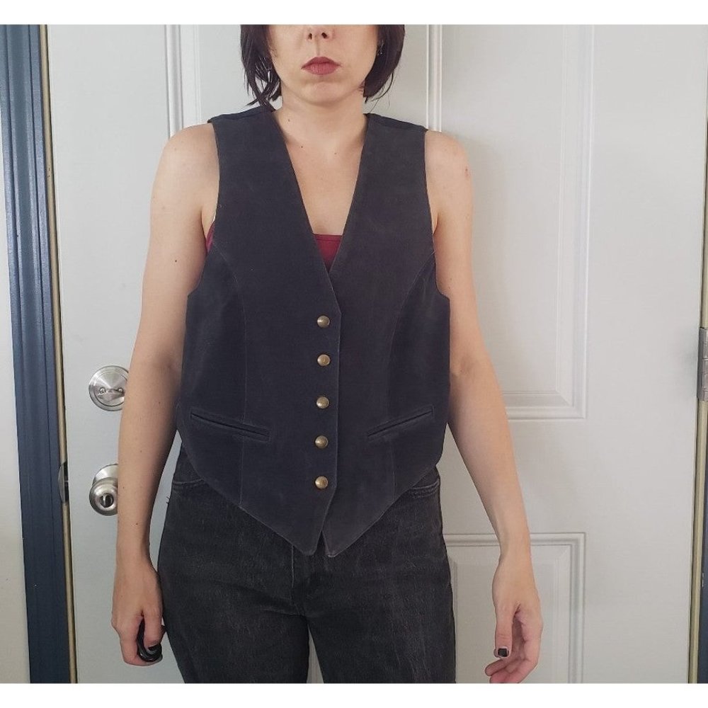 90s‎ Blue Suede Vest
